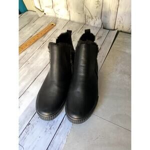 Tomato girl Timberland Women's Black Full-Grain Leather Pull-On Boot US 9.5